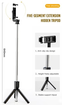Kij Selfie Stick Statyw na Telefon Uchwyt do Zdjęć