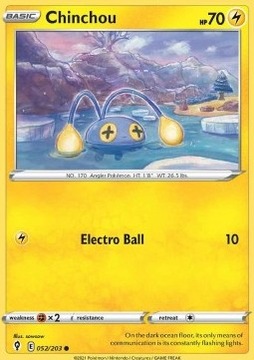 Karta Pokemon Chinchou (EVS 052) 52/203
