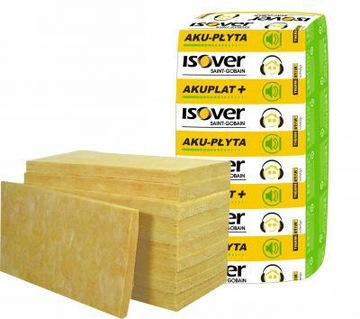 Плита Минеральная вата-Isover Aku, гр 75, 8,64 м2.