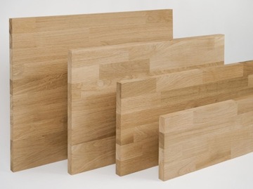 Blat drewniany solidny płyta klejona dąb lamele mikrowczep 2x40,4x100 cm