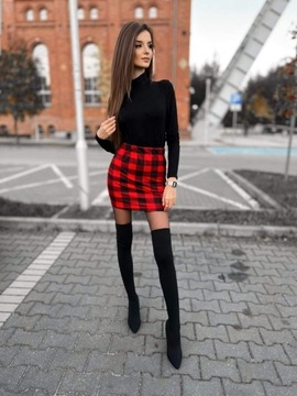 МИНИ-ЮБКА В КЛЕТКУ, ЮБКА-КАРАНДАШ, M/L