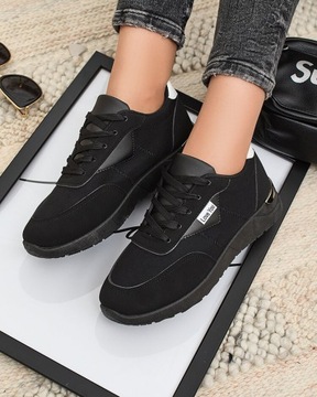 CZARNE BUTY SPORTOWE DAMSKIE SELLTERR 39