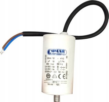 18 µF 450V KONDENSATOR MKA 18 ROZRUCHOWY SILNIKA