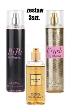 Mgiełki do ciała zestaw 3szt. Rihanna 236ml + Paris Hilton 122ml PREZENT