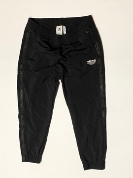 Spodnie Adidas black dresy lampasy męskie r. L