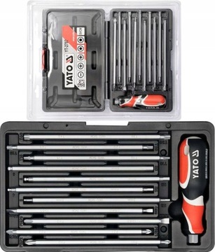 ОТВЕРТКА YATO ОТВЕРТКА СО СМЕННЫМИ НАКОНЕЧНИКАМИ ПЛОСКИЙ КРЕСТОВОЙ TORX HEX IMBUS 22e