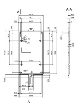 ПЛАСТИКОВЫЙ КОРПУС 177,9 X 101,5 X 36,6 Z72U ЧЕРНЫЙ