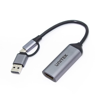 ГРАББЕР ВИДЕОКОРТЕР UNITEK USB-C/A 4K HDMI 1.4b V1167A