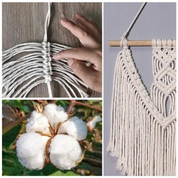 Lustro Na Ścianie Boho Makrame 1x