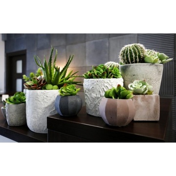 БЕТОННЫЙ ЦВЕТОЧНЫЙ ГОРШОК 20х18см - АРХИТЕКТУРНЫЙ БЕТОН