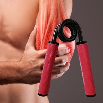 Тренажер силы хвата, металлический портативный тренажер для пальцев, красный, 350 фунтов