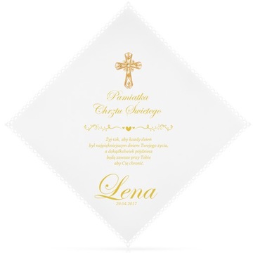 BIAŁA PERSONALIZOWANA SZATKA DO CHRZTU CHRZEST KW