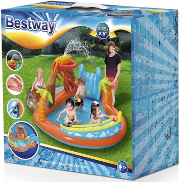 BASEN DZIECI BRODZIK ZJEŻDŻALNIA DMUCHANA 265 x 104 cm BESTWAY PLAC ZABAW