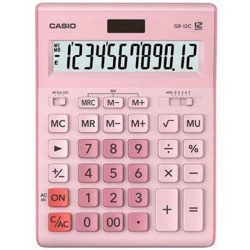 Kalkulator CASIO GR-12C-PK różowy