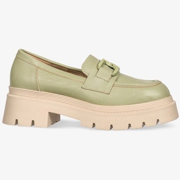 КОЖАНЫЕ ТУФЛИ ЖЕНСКИЕ НА ЦЕПИ размер 37