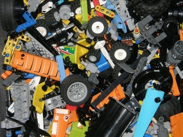 Lego Technic MIX oryginalne klocki Belki Łączniki Zębatki 0,1 KG 0,1kg