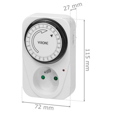 ВАТТМЕТР СЧЕТЧИК ЭНЕРГИИ + ПРОГРАММАТОР ВРЕМЕНИ 24-ЧАСОВОЙ ТАЙМЕР