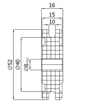 ROLKA ROLKI 52 mm LINĘ LINKĘ 10 mm otwór 8mm