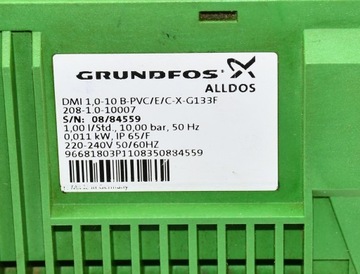 DMI 1.0-10 B-PVC/E/C-X-G133F Дозирующий насос Grundfos