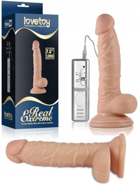 REALISTYCZNY WIBRATOR SZTUCZNY PENIS DILDO + PILOT
