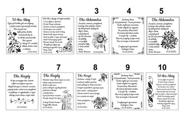 Tabliczka dedykacja do książki na Urodziny GRAWER