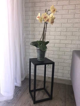 Стоящая подставка для цветов Стабильная металлическая подставка Loft Высокая черная высота 49 см