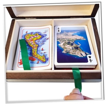 Коробка для игральных карт, деревянная