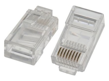 WTYK MODULARNY RJ45 1 SZTUKA 8P8C KOŃCÓWKA DO UTP 5E WTYKI MODULARNE DELTA