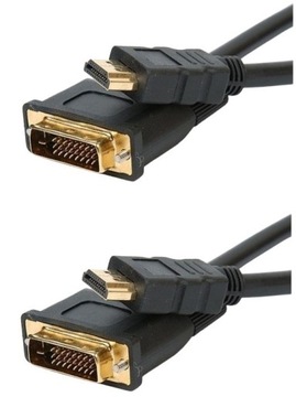 2x Kabel HDMI DVI 1.8m 4K kabel do monitora telewizora HDMI DVI-D MOCNY