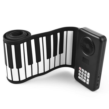 PIANINO ELEKTRONICZNE ORGANY KEYBOARD ZWIJANY GUMOWY 88 KLAWISZY