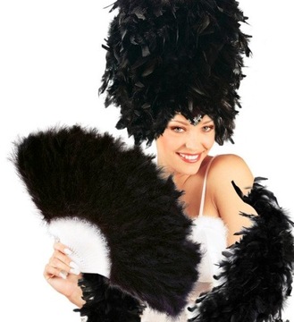 ВЕЕР С ЧЕРНЫМ ПЕРО, ЭЛЕГАНТНЫЙ РЕТРО ХЭЛЛОУИН