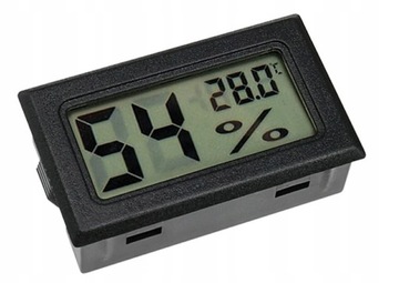 HIGROMETR TERMOMETR LCD WILGOTNOŚCIOMIERZ PLUS BATERIE