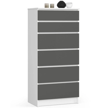 DUŻA KOMODA SZAFKA SZUFLADY MEBLE BIEL 60 cm