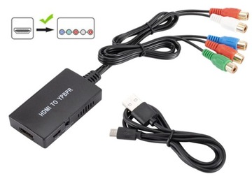 Переходник-конвертер с HDMI на COMPONENT YPbPr/LP Audio/5x фонокорректор