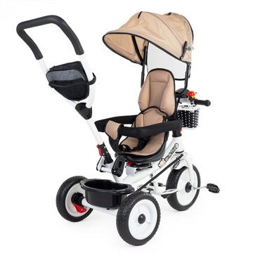 ДЕТСКАЯ ТРЕХКОЛЕСНАЯ ПРОГУЛКА-ПУШЕР 3-В-1 С КОЗЫРЕМ