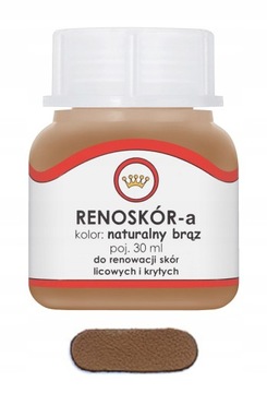 RENOSKÓR FARBA LAKIER DO SKÓRY NATURALNY BRĄZ 30