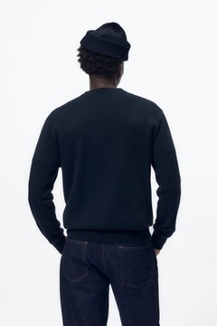 СВИТЕР ИЗ КАШЕМИРА ZARA ORIGINS LUX, ТЕМНО-СИНИЙ, S ВЕСНА