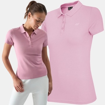 KOSZULKA POLO DAMSKA 4F F132 BAWEŁNIANA POLÓWKA T-SHIRT LIMITOWANA L