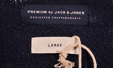 JACK&JONES sweter NAVY regular ROGER KNIT _ L