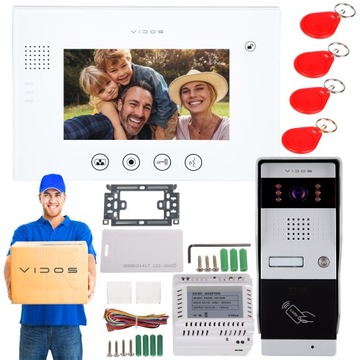 ZESTAW WIDEODOMOFON VIDOS MONITOR 7