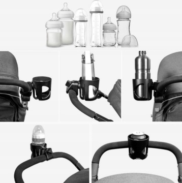 Держатель для бутылочки, чашка для коляски, корзина 2в1, черный, сплошной, прочный, вода