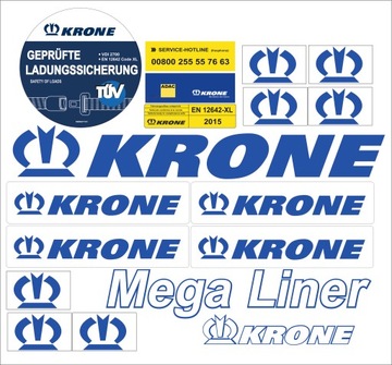 NAKLEJKI KRONE NA NACZEPĘ MEGA LINER