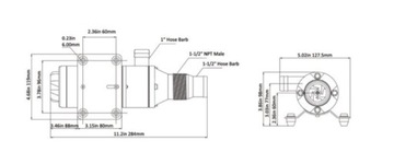 Насос с мацератором 12 В.