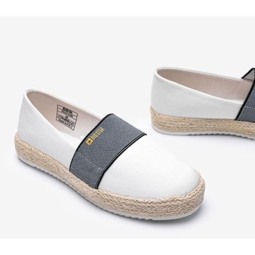 Białe Tkanina Buty Espadryle Big Star r.38