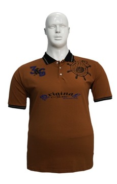 Футболка-поло B167 с узором 4 – 6XL, Черная