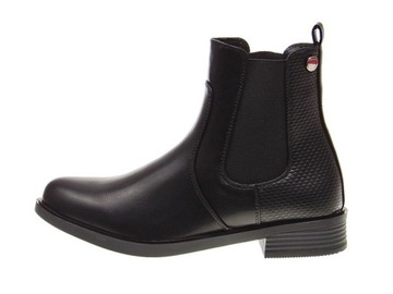 BOTKI SZTYBLETY Z GUMKAMI LA1012 BLACK r. 38