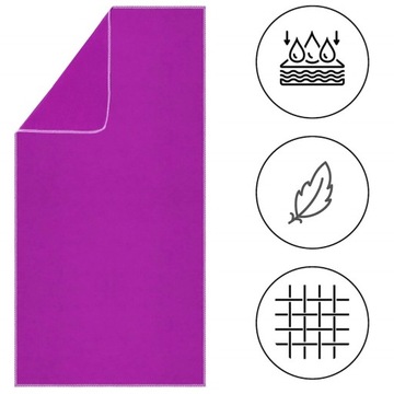 БЫСТРОСУХОЕ ПЛЯЖНОЕ ПОЛОТЕНЦЕ ИЗ МИКРОФИБРЫ 75x150 СПОРТИВНОЕ