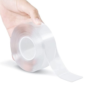 ЛЕНТА НАНО ДВУХСТОРОННЯЯ ПРОЗРАЧНАЯ МНОГОРАЗОВАЯ МОНТАЖНЫЙ КЛЕЙ 5М