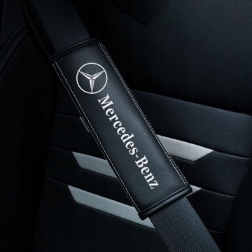 2 шт. чехлы на ремни безопасности с логотипом Mercedes.