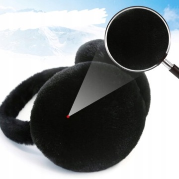 ЗИМНИЕ УШИ, ТЕПЛЫЕ, ПЛЮШЕВЫЕ, РЕГУЛИРУЕМЫЕ, ЧЕРНЫЙ МЕХ, ВЫСОКОЕ КАЧЕСТВО.